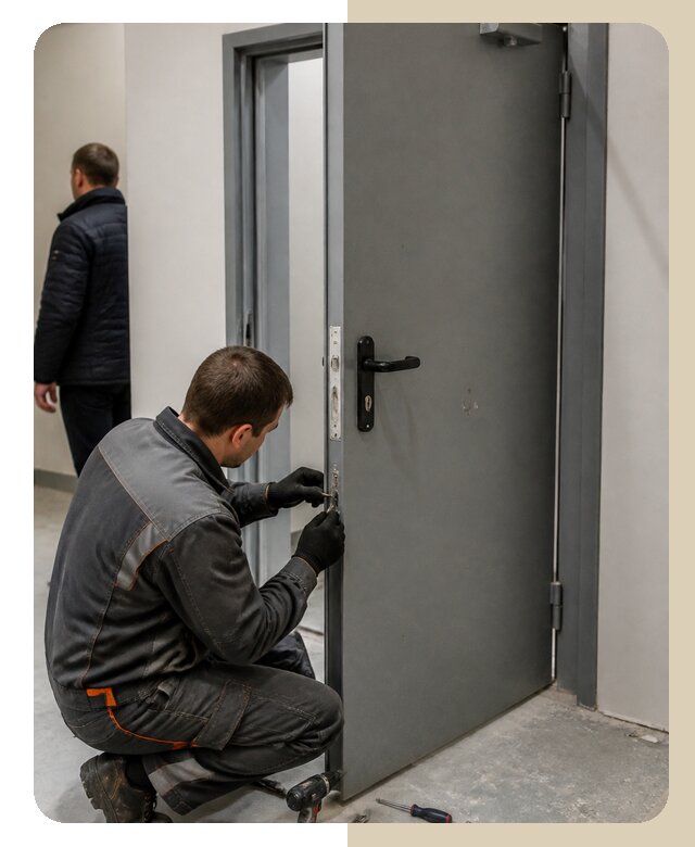 Ремонт противопожарной двери в Бугульме по цене 6570 р. | Дверной